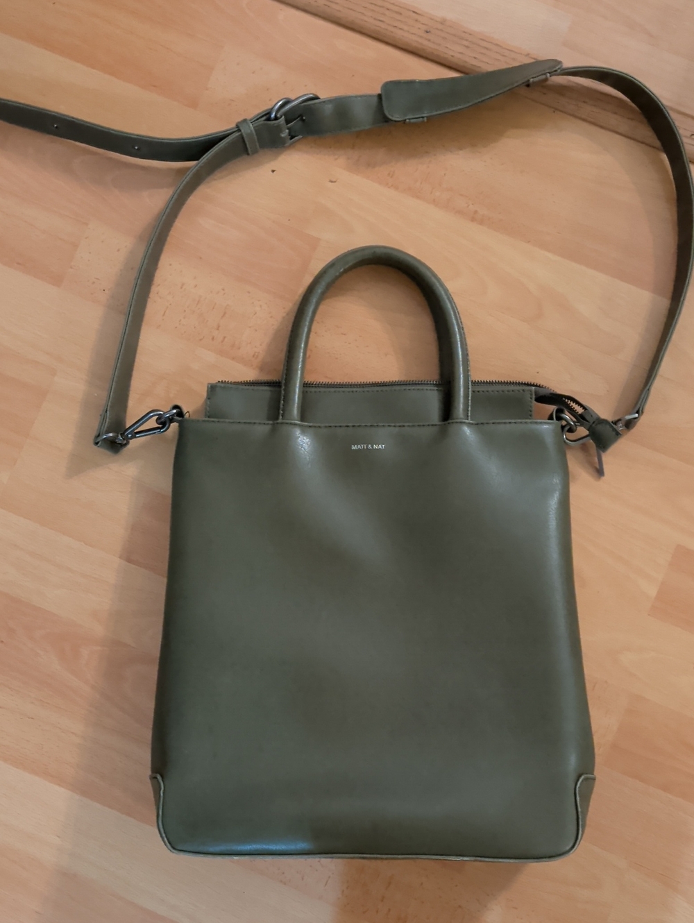 Matt & Nat Olive Green Convertible Crossbody Tote